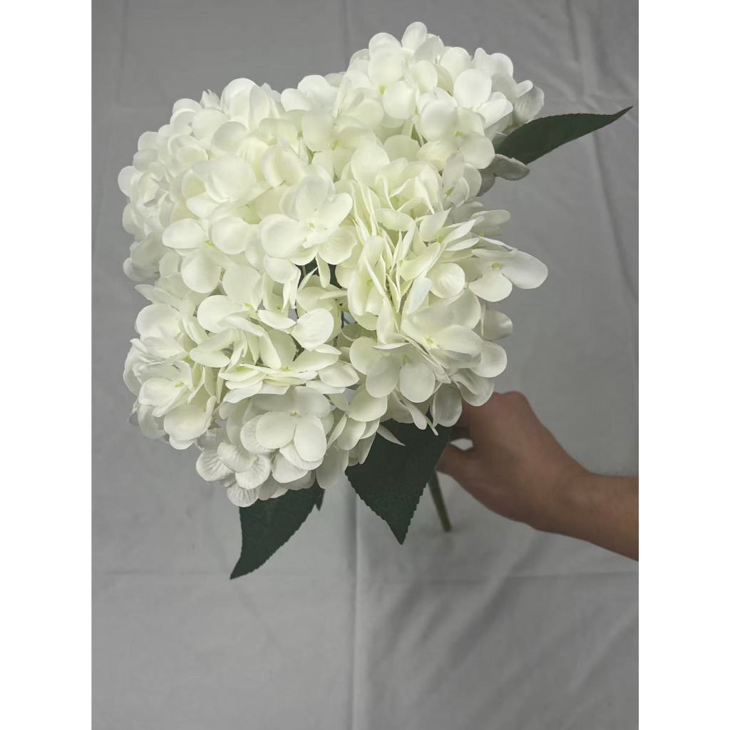 Hortensia tiruan 5 tangkai 270 kelopak, hias jalan acara, properti foto, bunga palsu dekorasi meja