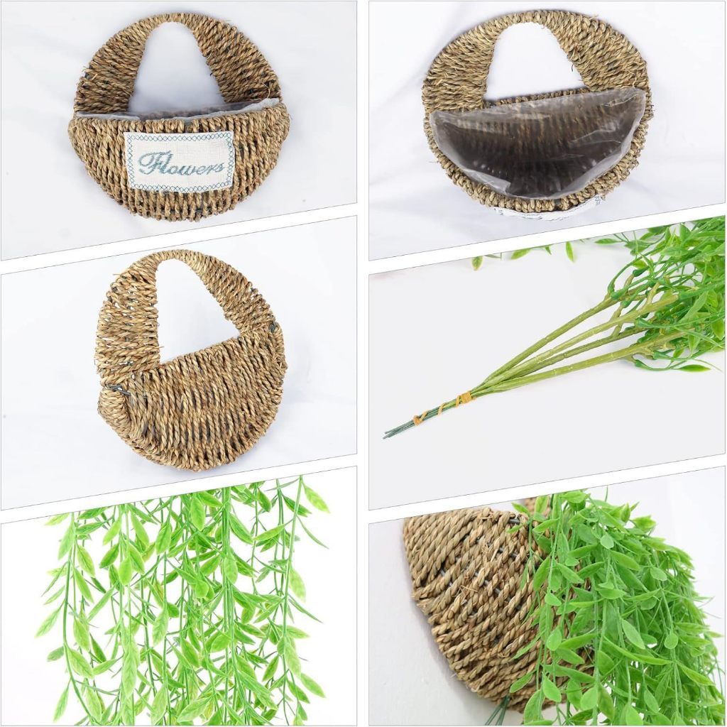 Artificial Flower Daun Juntai Gantung Daun Rambat Plastik Tanaman Hias Bunga gantung dinding