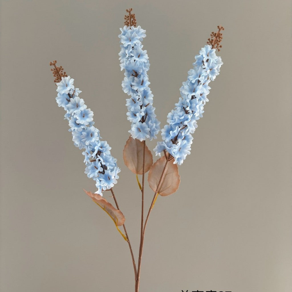 Delphinium Cabang 3 Artificial Bunga Imitasi Tangkai  Dekorasi Pernikahan Ruang Tamu Hiasan