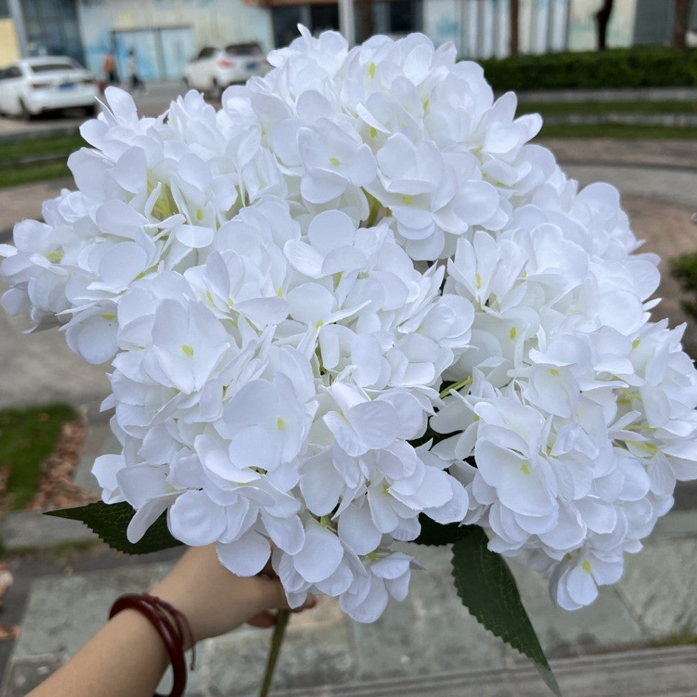 Hortensia tiruan 5 tangkai 270 kelopak, hias jalan acara, properti foto, bunga palsu dekorasi meja