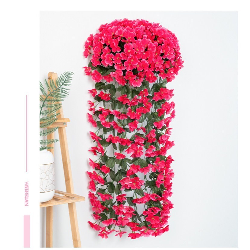 Bunga sakura juntai 80cm plastik bunga sakura sulur rambat dekorasi ruang tamu um