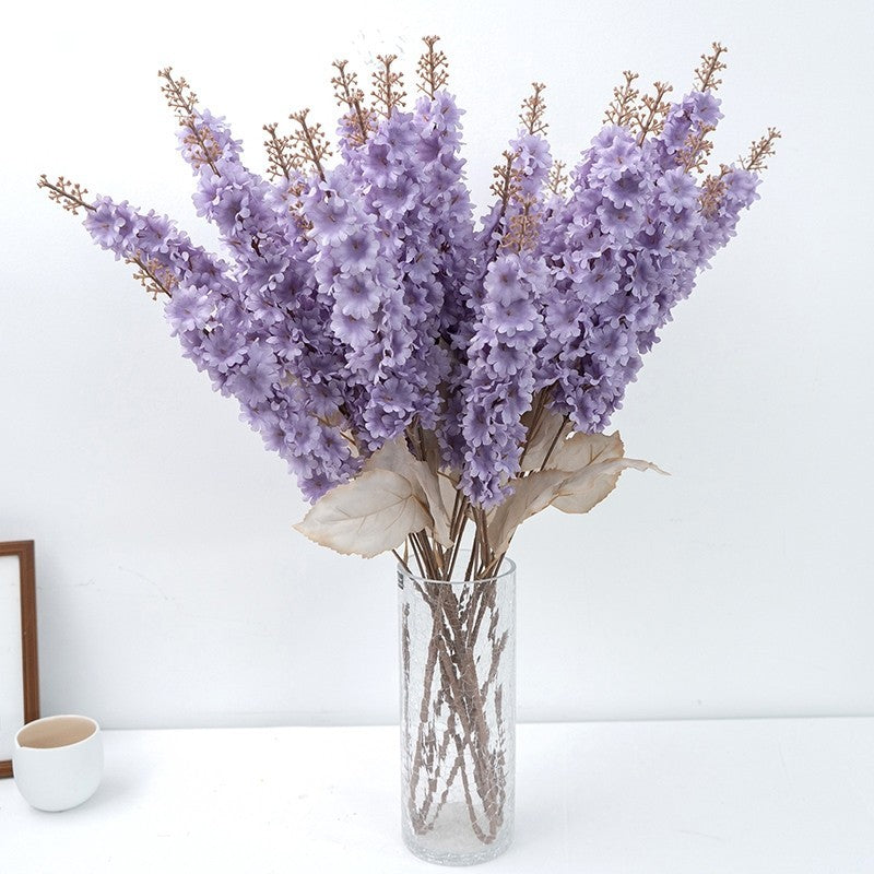 Delphinium 1 Buah Artificial Bunga Imitasi Flower Hyacinth Tangkai Panjang Dekorasi Pernikahan Ruang Tamu Hiasan