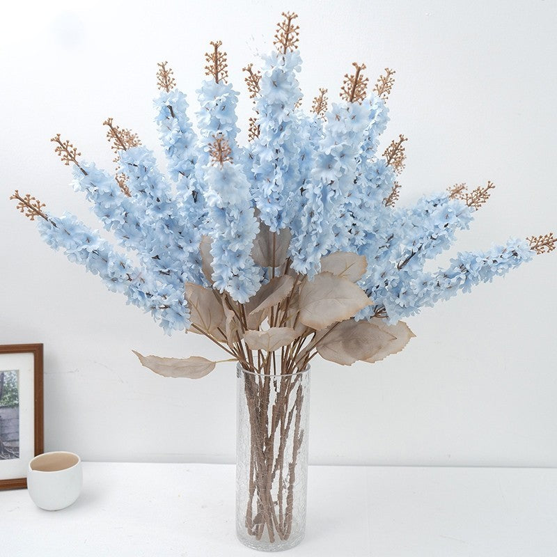 Delphinium 1 Buah Artificial Bunga Imitasi Flower Hyacinth Tangkai Panjang Dekorasi Pernikahan Ruang Tamu Hiasan