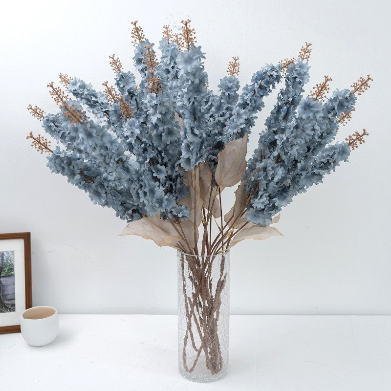 Delphinium 1 Buah Artificial Bunga Imitasi Flower Hyacinth Tangkai Panjang Dekorasi Pernikahan Ruang Tamu Hiasan