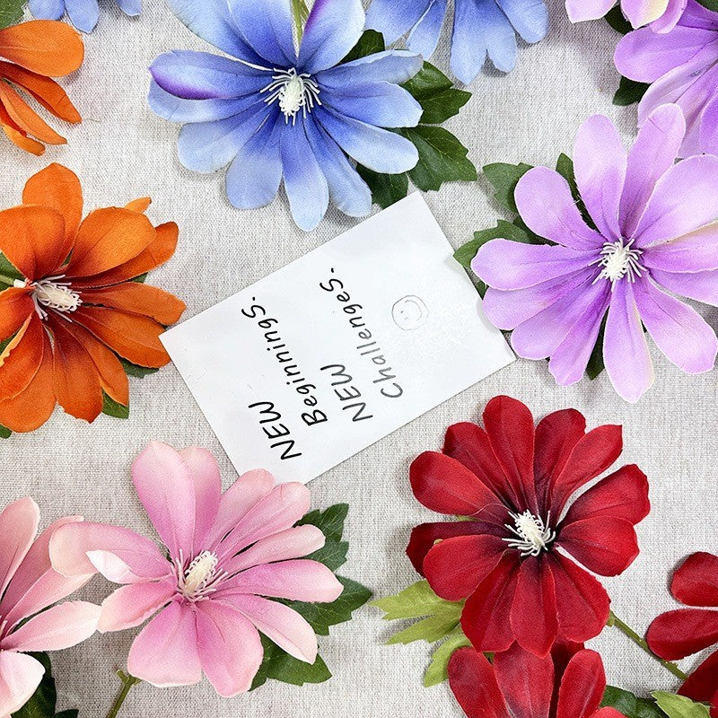 Bunga Palsu Clematis 5 Kepala - Dekorasi Pernikahan, Ruang Tamu & Pajangan Bunga Bouquet