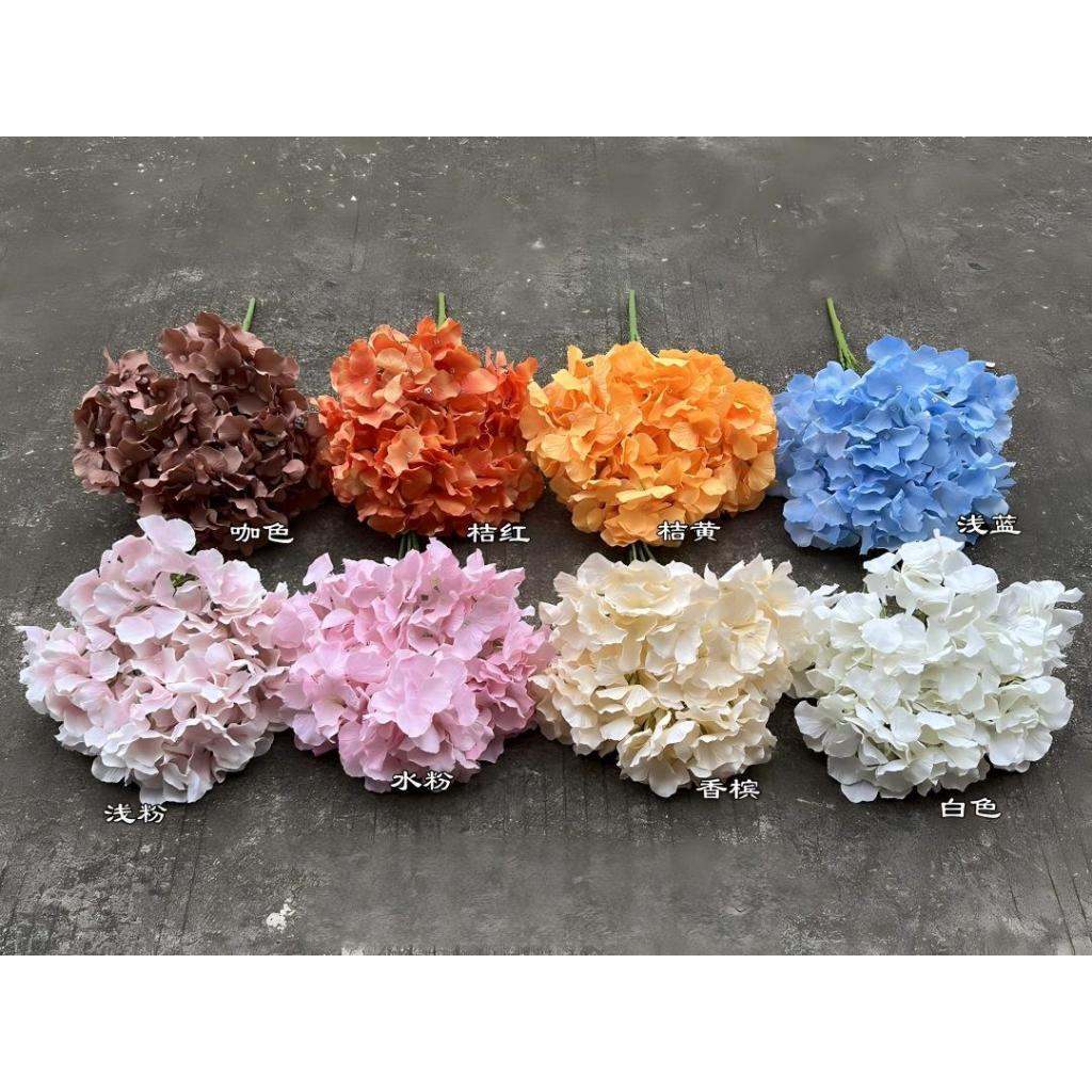 Bunga Hydrangea Semu Baru 5 Kepala Bundel - Hiasan Pernikahan, Grosir Bunga Palsu Kualitas Premium