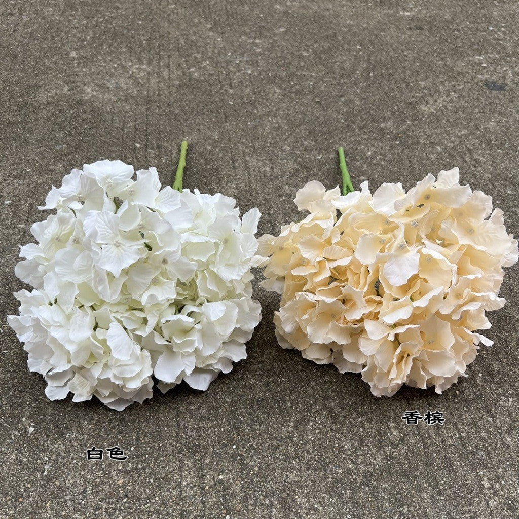 Bunga Hydrangea Semu Baru 5 Kepala Bundel - Hiasan Pernikahan, Grosir Bunga Palsu Kualitas Premium
