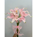 Buket Bunga Calla Lily PU Artifisial dengan Pita 10 Tangkai, Bunga Hias Cantik Berkualitas, Cocok untuk Hadiah & Dekorasi Rumah