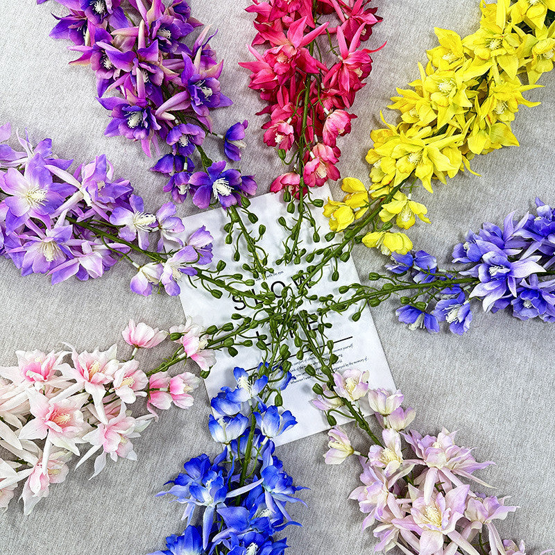 NEW Bunga Palsu Delphinium Baru - Dekorasi Pernikahan, Bunga Lintas Tanah untuk Acara Pernikahan