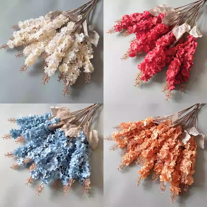 Delphinium Cabang 3 Artificial Bunga Imitasi Tangkai  Dekorasi Pernikahan Ruang Tamu Hiasan