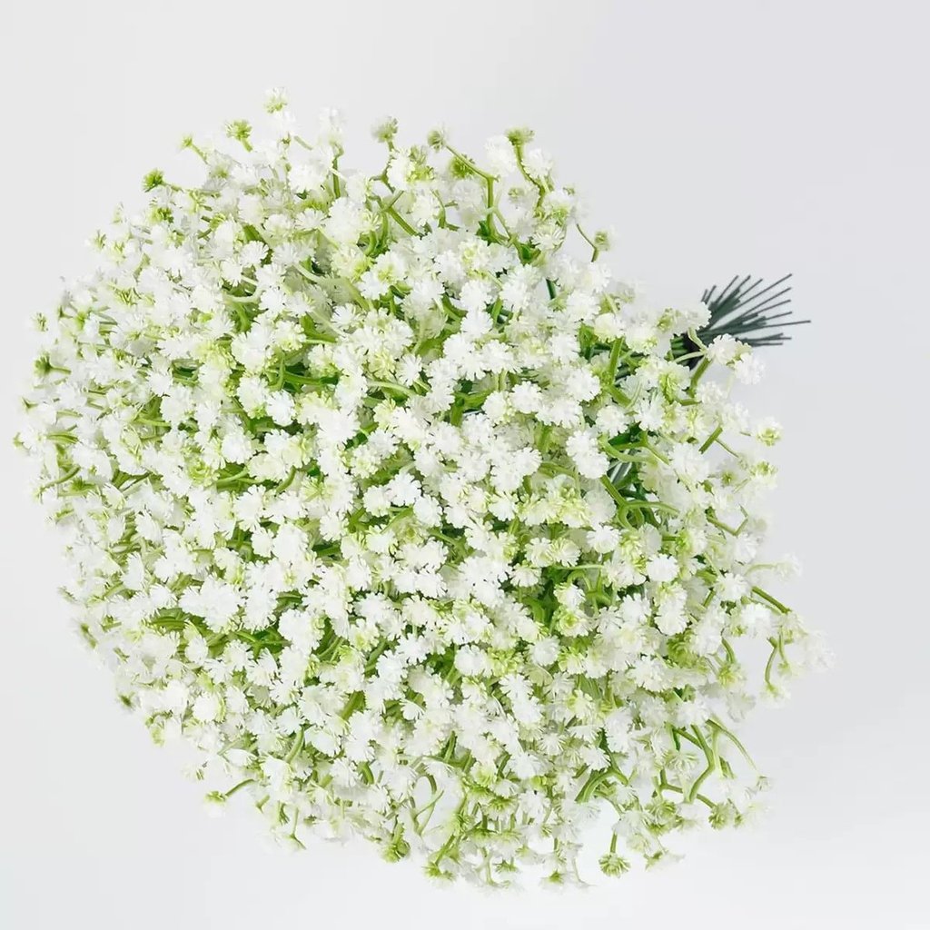 Sintetis Bunga Baby Breath Satu ikat isi 12 tangkai Soft Gel Hiasan Rumah Bunga Tangan Penyajian Acara Pernikahan