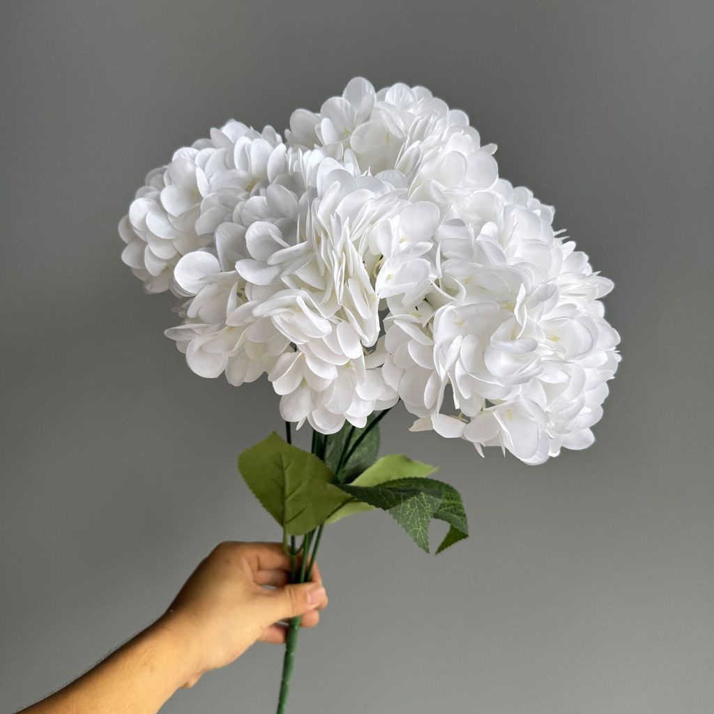 Hortensia tiruan 5 tangkai 270 kelopak, hias jalan acara, properti foto, bunga palsu dekorasi meja