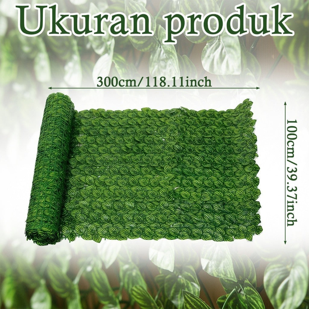 Daun Rambat Sintetis Roll 1M x 3M | Rumput Plastik Buatan Untuk Dekorasi Dinding Dan Pagar