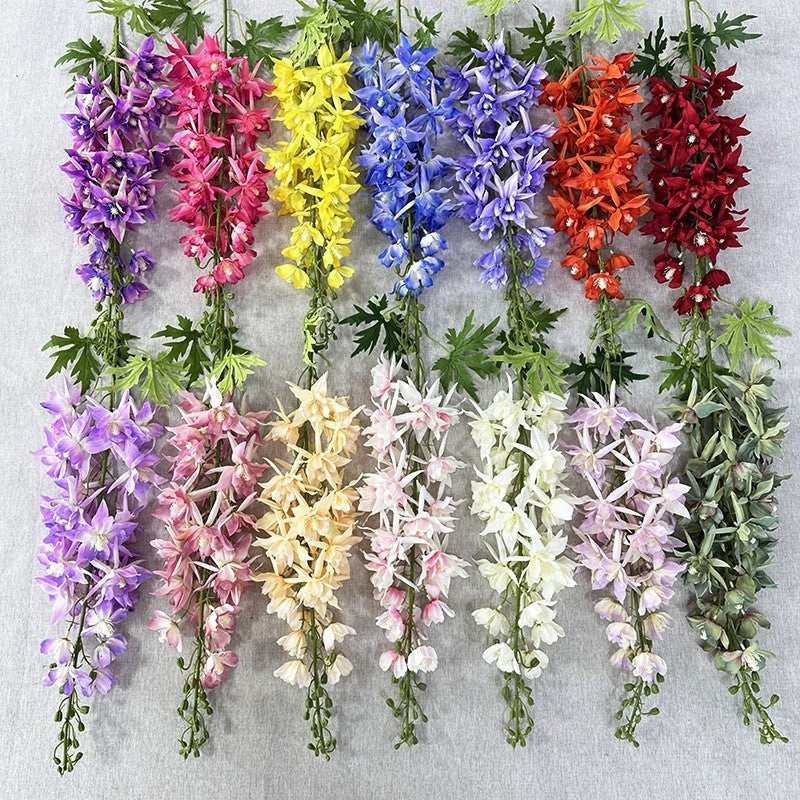 NEW Bunga Palsu Delphinium Baru - Dekorasi Pernikahan, Bunga Lintas Tanah untuk Acara Pernikahan